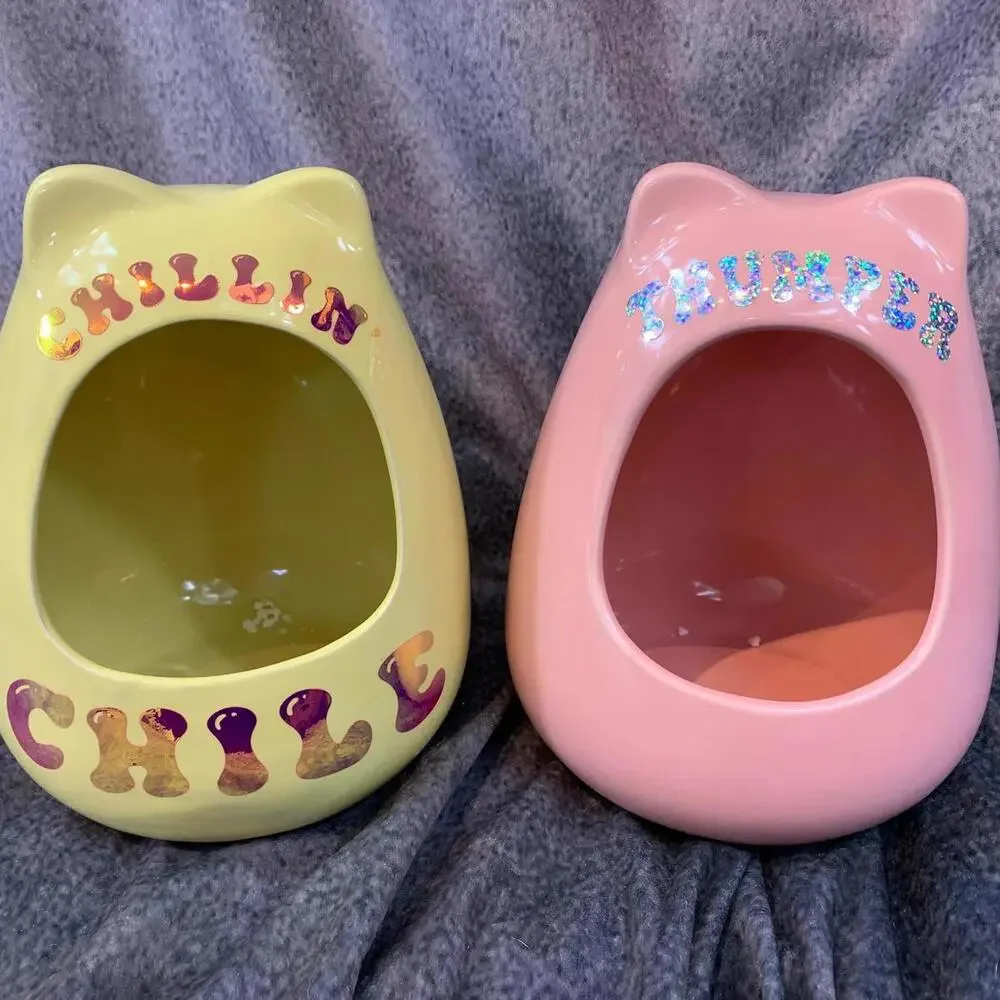 Ceramic Ferret Feeding House Keep the mess contained ...